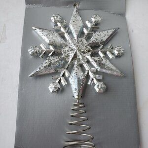 Silver Snowflake Tree Topper